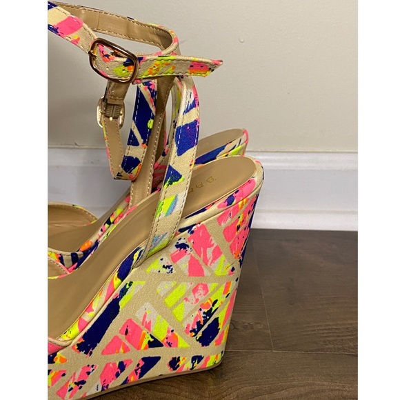 BAMBOO Multicolor Wedges Size 9 - Picture 4 of 7